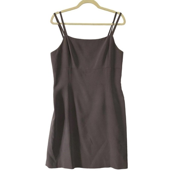 Ann Taylor Loft 100 % Silk Gray Sheath Lined Dress Women's Size 10 - Picture 1 of 10